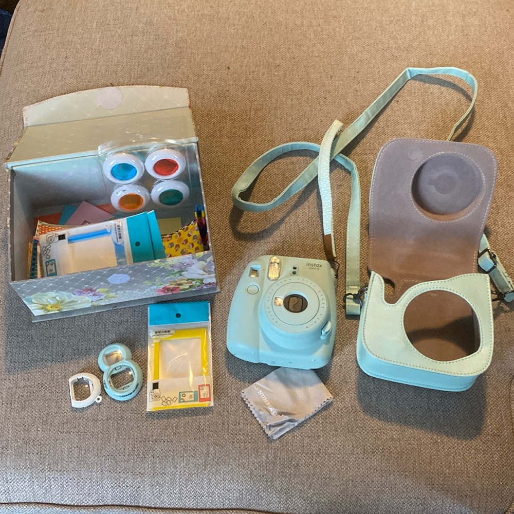 Instax Mini 9 camera with carry case